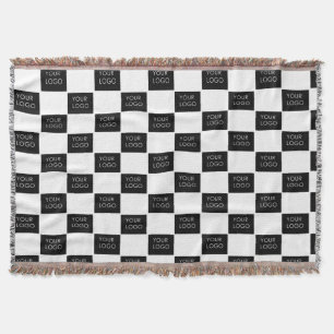 Modern Professional Company Business Logo Promo Throw Blanket