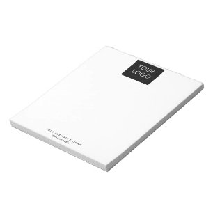 Modern Professional Company Business Logo White Notepad