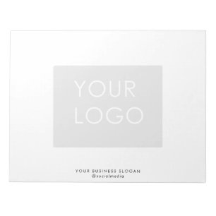 Modern Professional Company Business Logo White Notepad