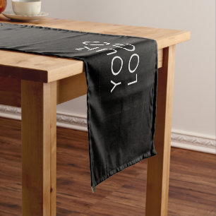 Modern Professional Company Business Logo White Short Table Runner