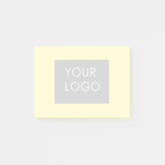 Modern Professional Company Business Logo Yellow Post-it Notes (Front)