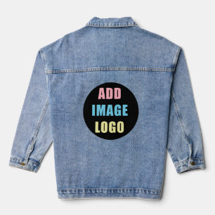 Modern Professional Company Your Business Logo Denim Jacket