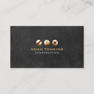 Modern Professional Construction Builder Business Card