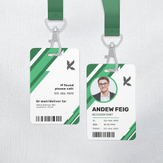 Modern Professional Corporate Accountant ID Badge