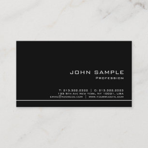 Modern Professional Creative Elegant Black White Business Card