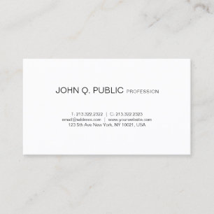 Modern Professional Creative Trending Plain Business Card