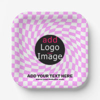 Modern Professional Custom Brand Chequered Pink
