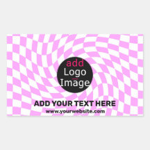 Modern Professional Custom Brand Chequered Pink 