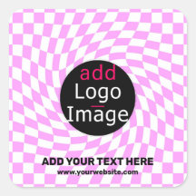 Modern Professional Custom Brand Chequered Pink 