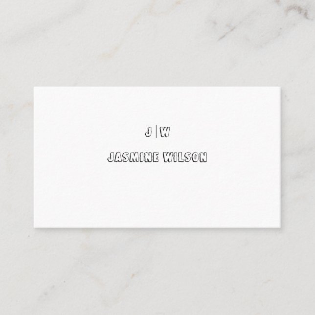Modern Professional Custom Business Card  (Front)