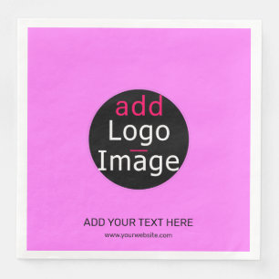 Modern Professional Custom Business Chic Pink Napkin