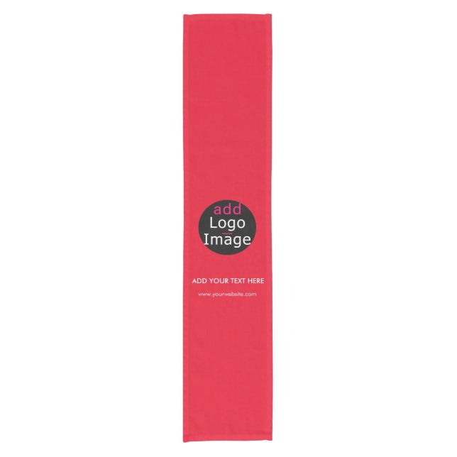 Modern Professional Custom Business Chic Red Short Table Runner (Front)