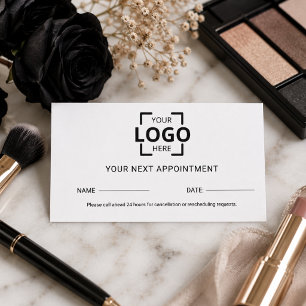 Modern Professional Custom Logo Design Appointment Card