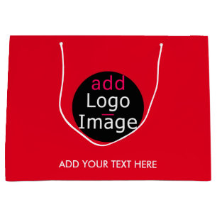 Modern Professional Customisable Business Red Large Gift Bag