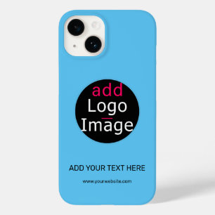 Modern Professional Customisable Business Sky Blue Case-Mate iPhone 14 Case