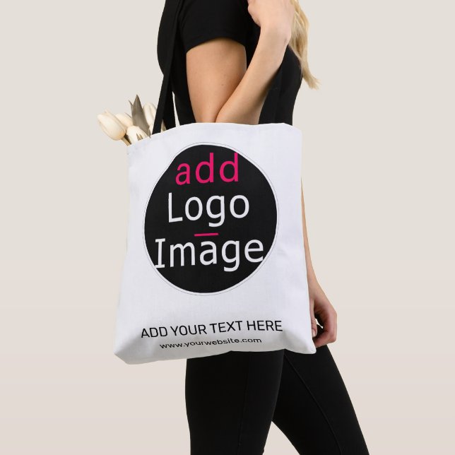 Modern Professional Customisable Business   Tote Bag (Close Up)