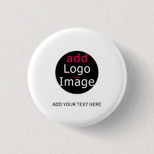 Modern Professional Customisable Business White 3 Cm Round Badge