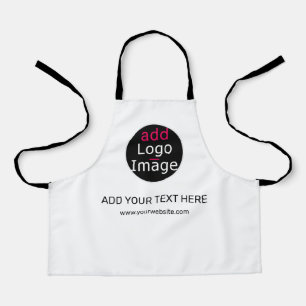 Modern Professional Customisable Business White  Apron
