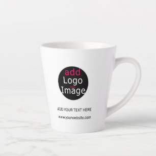 Modern Professional Customisable Business White Latte Mug