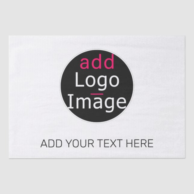 Modern Professional Customisable Business White Tissue Paper (Front)