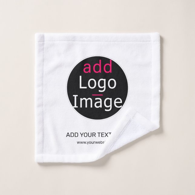 Modern Professional Customisable Business White  Wash Cloth (Wash Cloth)