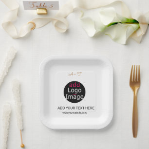 Modern Professional Customisable Wedding  Paper Plate