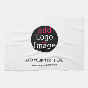 Modern Professional Customizable Business White Tea Towel