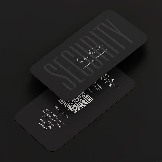 Modern Professional Cyber Security Dark Business Card (Modern Professional Cyber Security Dark Business Card
)