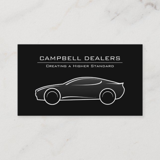 Modern Professional Dealership Auto Sale Business Card (Front)