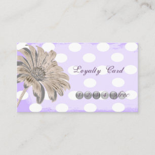 Modern Professional,Dotted,Flower  Loyalty Card
