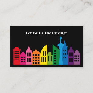 Modern Professional Driver Custom QR Code Business Card