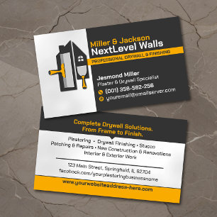 Modern Professional Drywall Plastering Services  Business Card