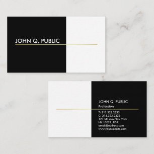 Modern Professional Elegant Black and Gold Colour Business Card