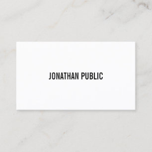 Modern Professional Elegant Black White Simple Business Card