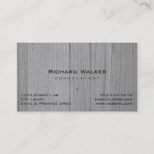 Modern Professional elegant Black Wood Simple Business Card