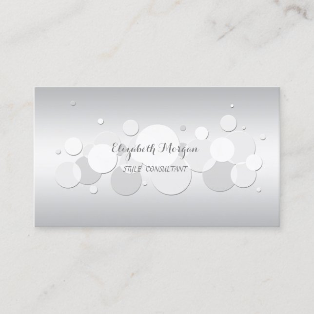 Modern Professional Elegant, Circles Business Card (Front)