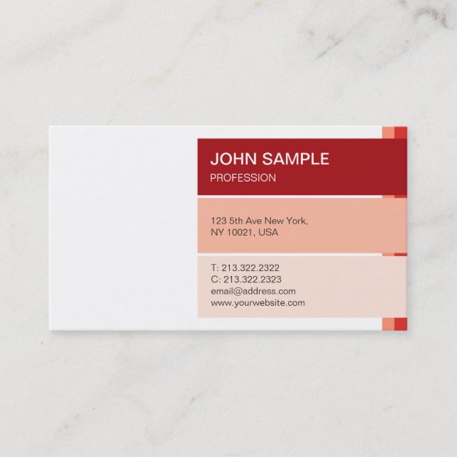 Modern Professional Elegant Colourful Design Business Card (Front)