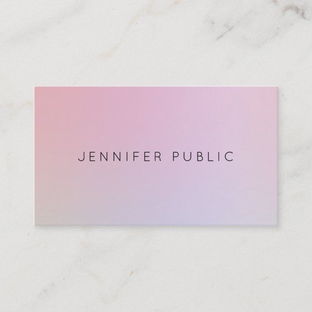 Modern Professional Elegant Colours Design Plain Business Card (Front)