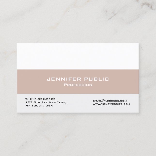 Modern Professional Elegant Create Your Own Business Card (Front)