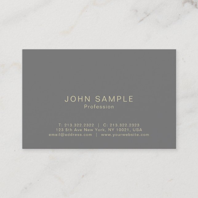 Modern Professional Elegant Creative UV Matte Business Card (Front)