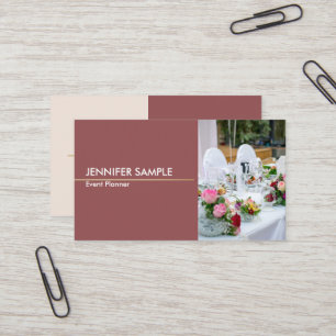 Modern Professional Elegant Event Manager Business Card