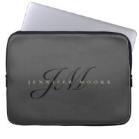 Modern Professional Elegant Gold and Grey Monogram