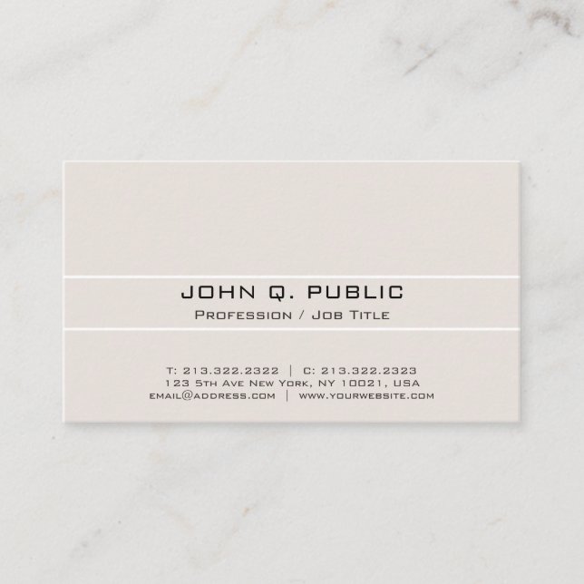 Modern Professional Elegant Harmonic Colours Business Card (Front)