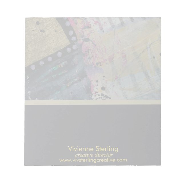 Modern Professional Elegant Minimalist Mixed Media Notepad (Front)
