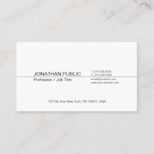 Modern Professional Elegant Minimalist Template Business Card