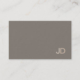 Modern Professional Elegant Monogram Plain Trendy Business Card