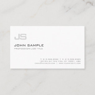 Modern Professional Elegant Monogram Simple Plain Business Card