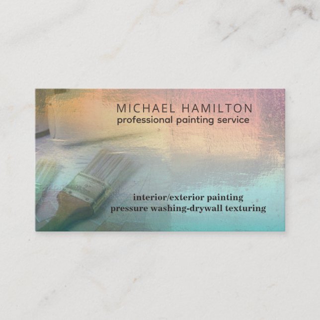 Modern professional elegant  painting service business card (Front)