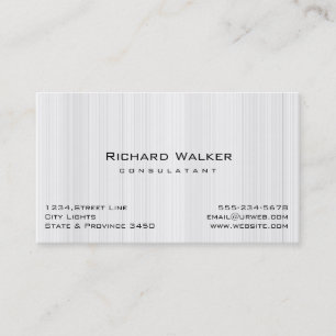 Modern Professional elegant Plain White Wood Business Card