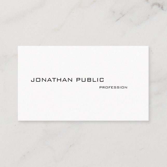 Modern Professional Elegant Simple Cool Minimalist Business Card (Front)